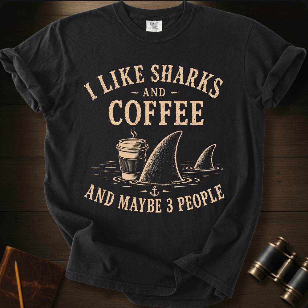 I Like Sharks and Coffee T-shirt