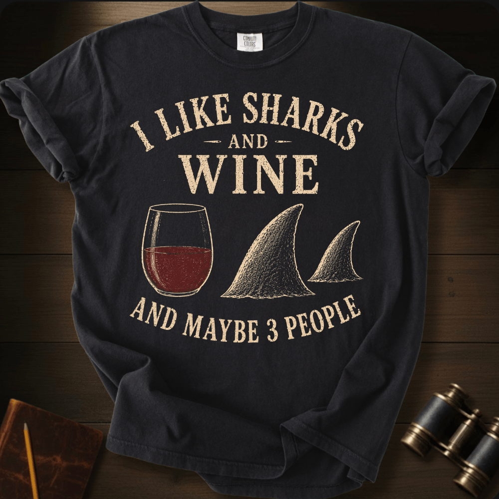 I Like Sharks and Wine T-shirt