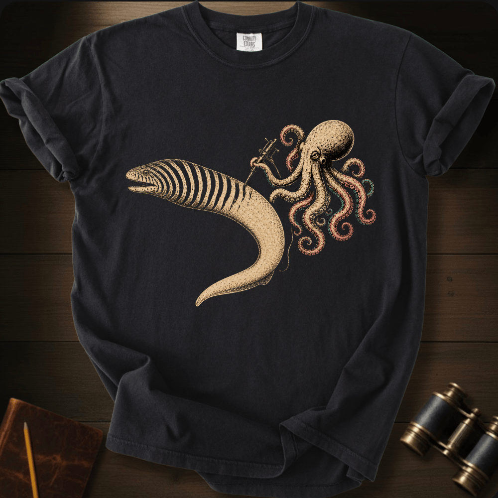 Zebra Moray Eel Tattoo T-shirt