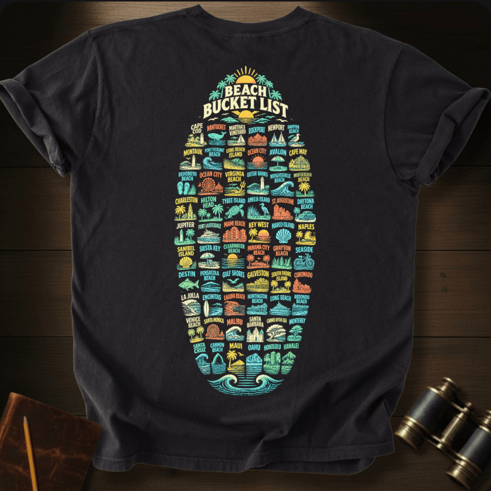 The Beach Bucket List T-shirt