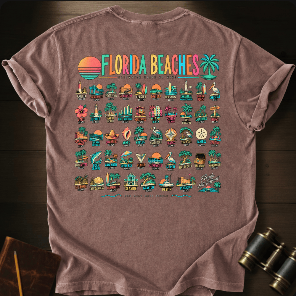 Florida Beaches Retro T-shirt