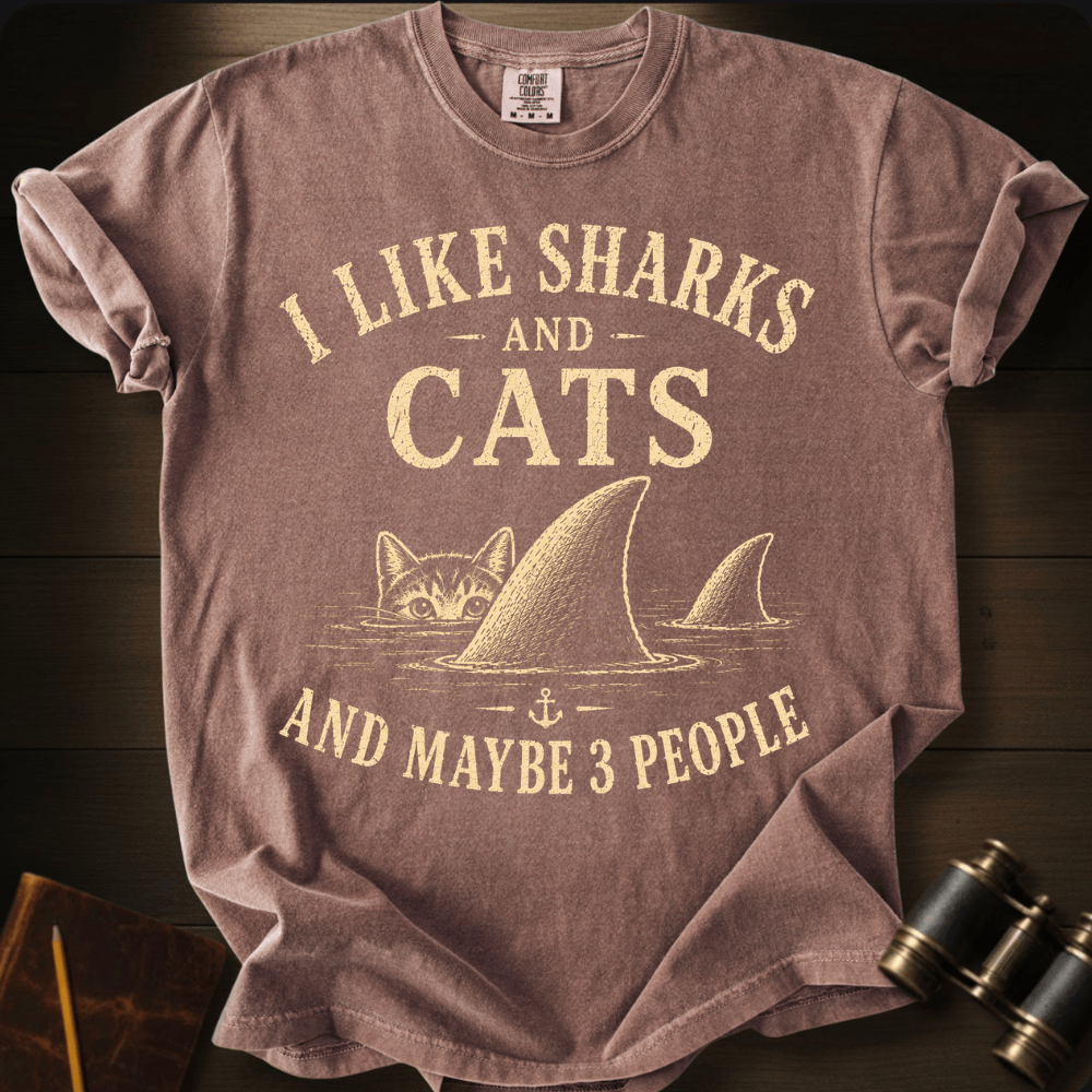 I Like Sharks and Cats T-shirt