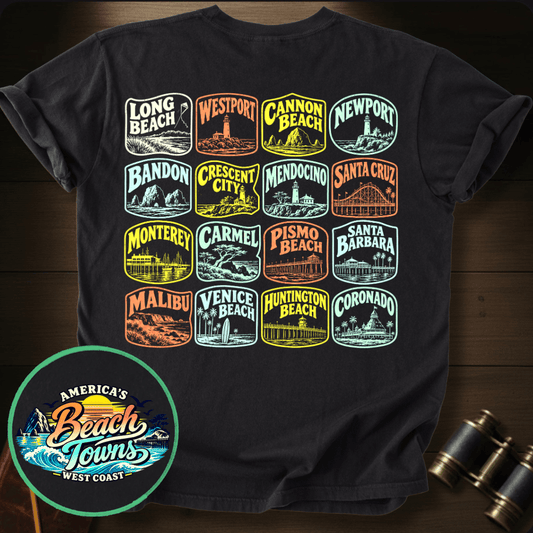 America´s West Coast Beaches T-shirt