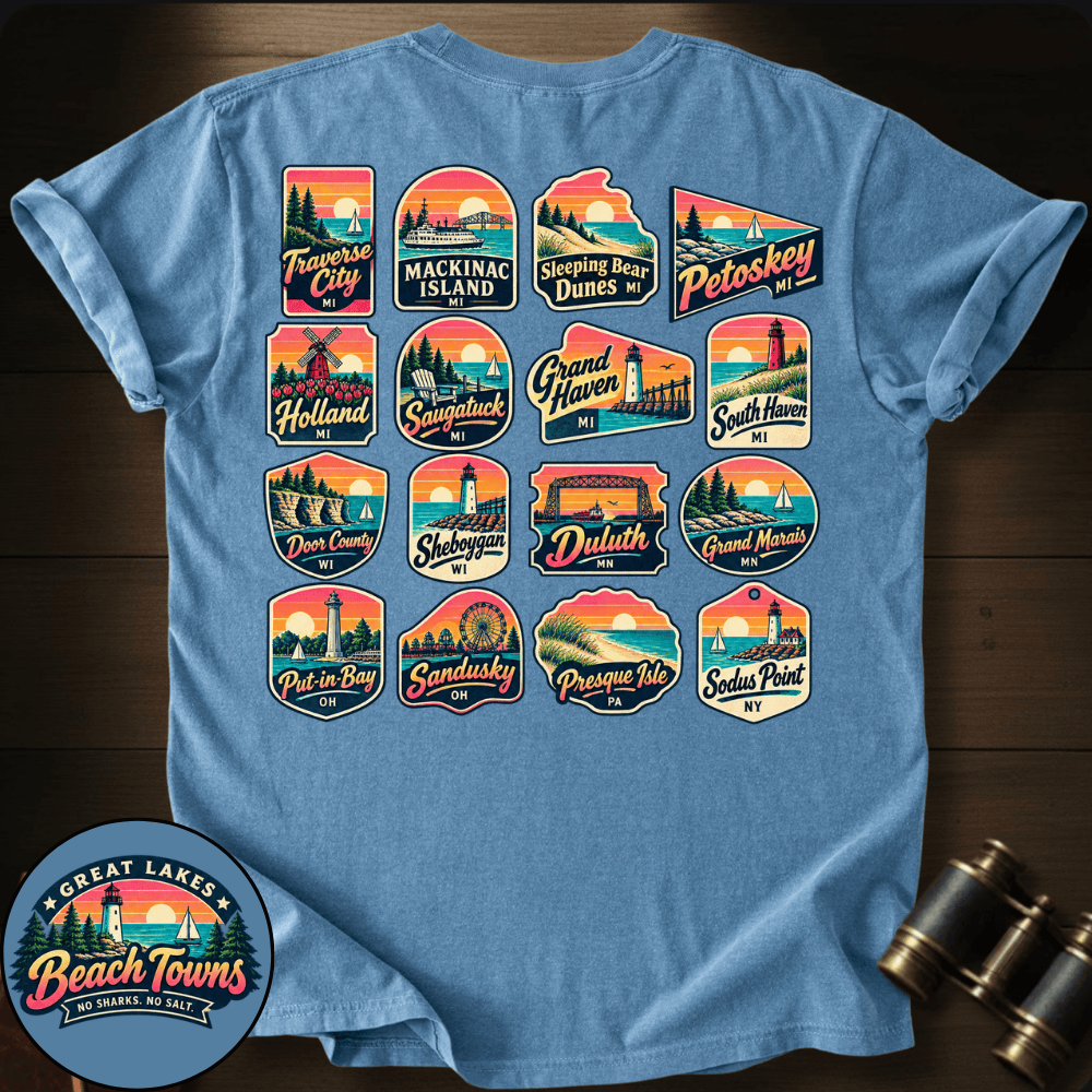 Great Lakes Beach Towns T-shirt
