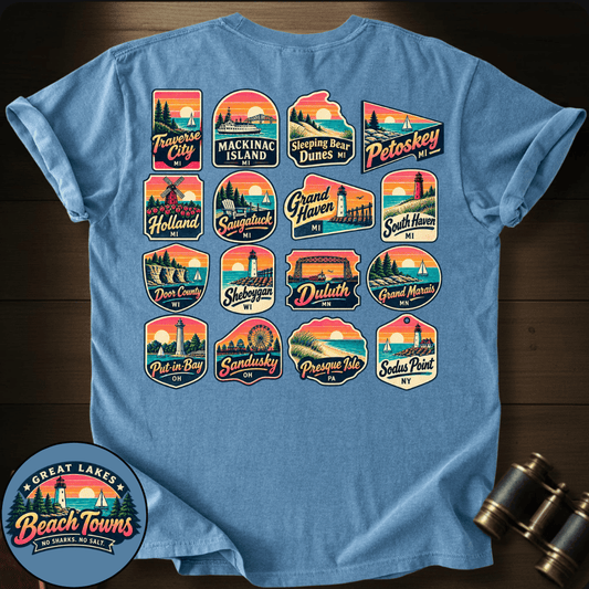 Great Lakes Beach Towns T-shirt