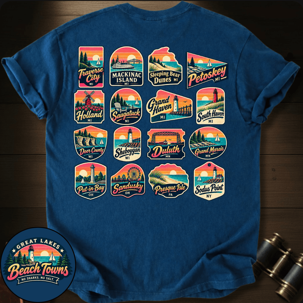Great Lakes Beach Towns T-shirt