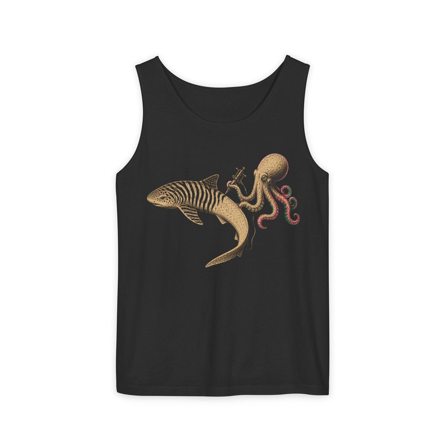 Shark Zebra Tattoo Tank Top