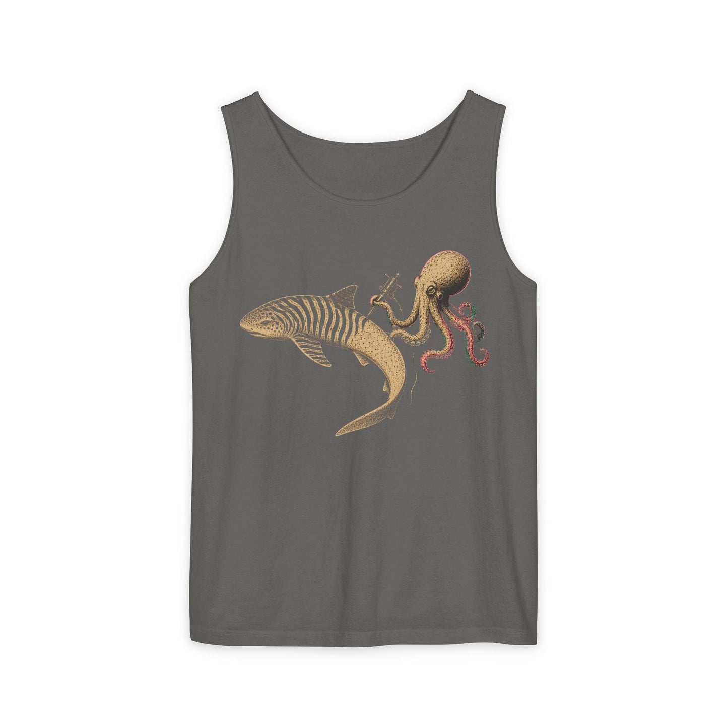 Shark Zebra Tattoo Tank Top