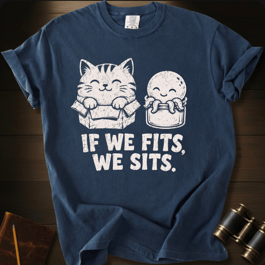 If we Fits We Sits T-shirt