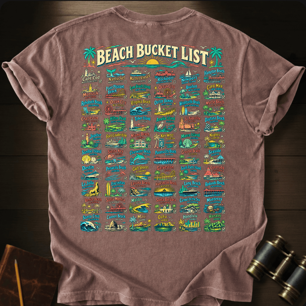 Beach Bucket List T-shirt