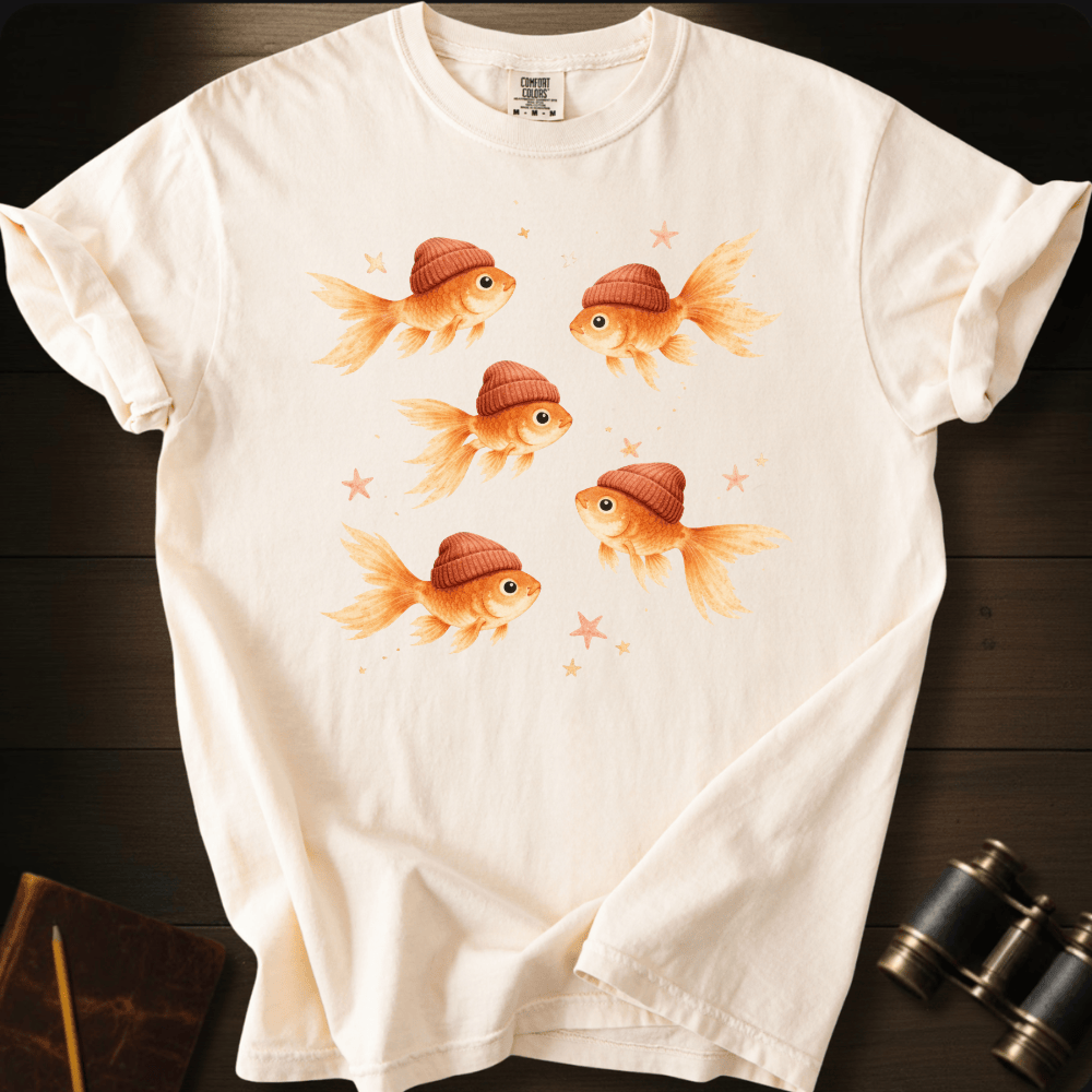 Goldfish with Beanie T-shirt
