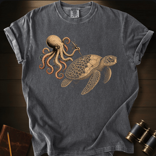Tortoise Tattoo graphic on a Comfort Colors t-shirt – Full Sail Marine ocean apparel