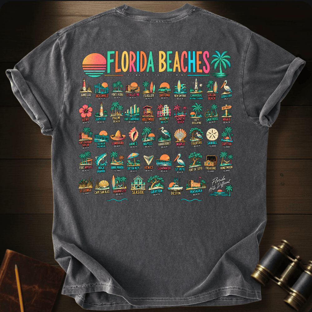 Florida Beaches Retro T-shirt