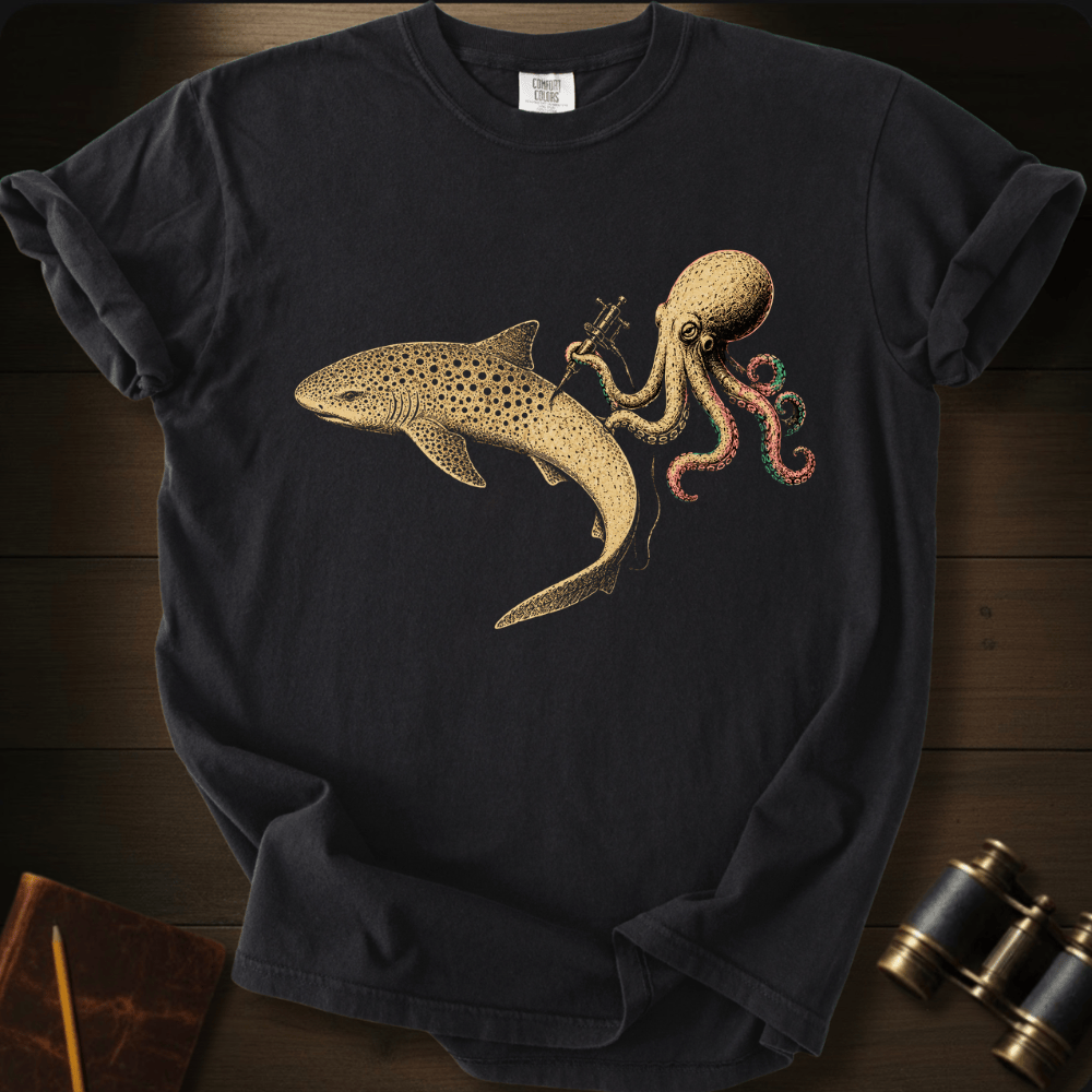 Shark Zebra Tattoo T-shirt
