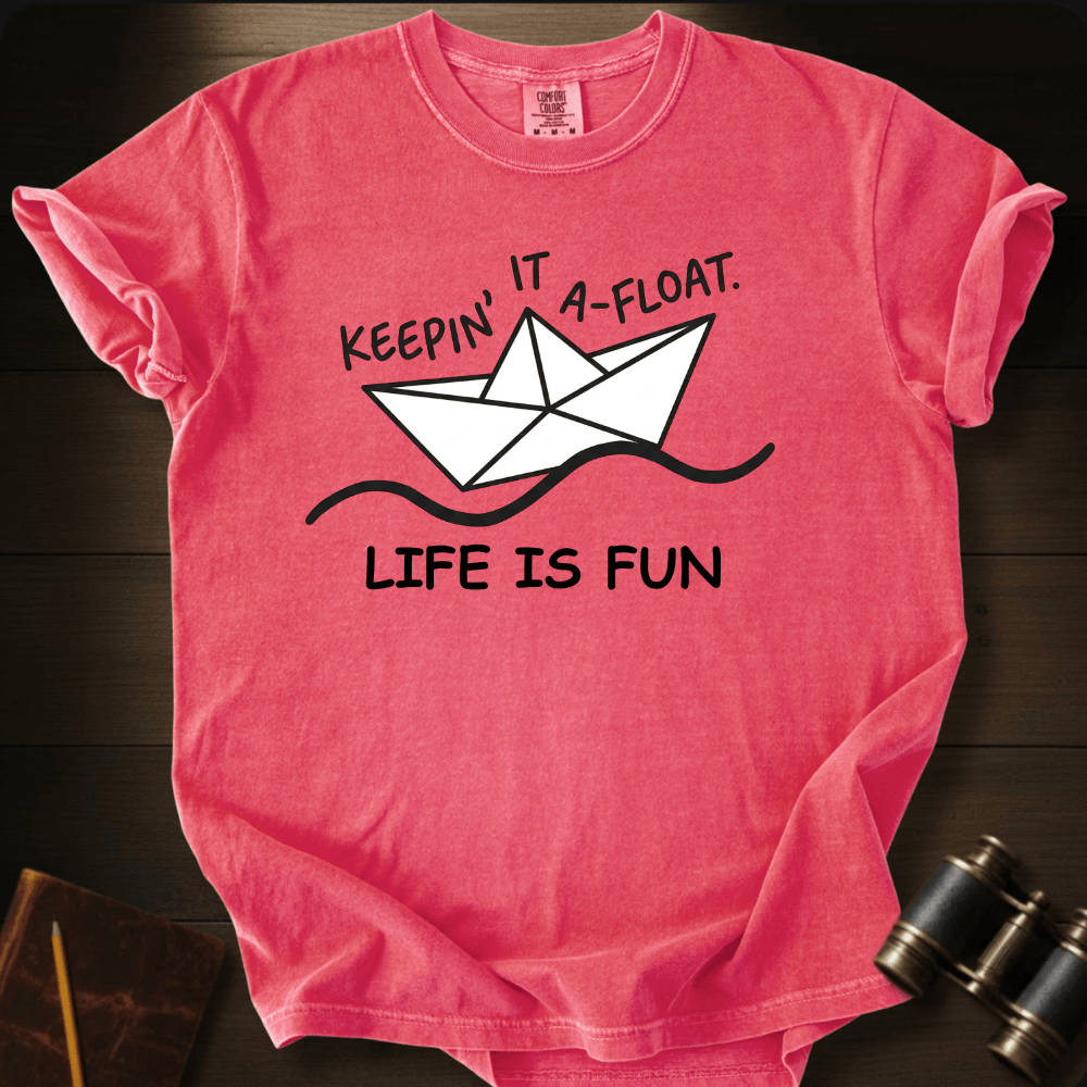 Life Is Fun ocean graphic on a Comfort Colors unisex tee – Full Sail Marine nautical apparel