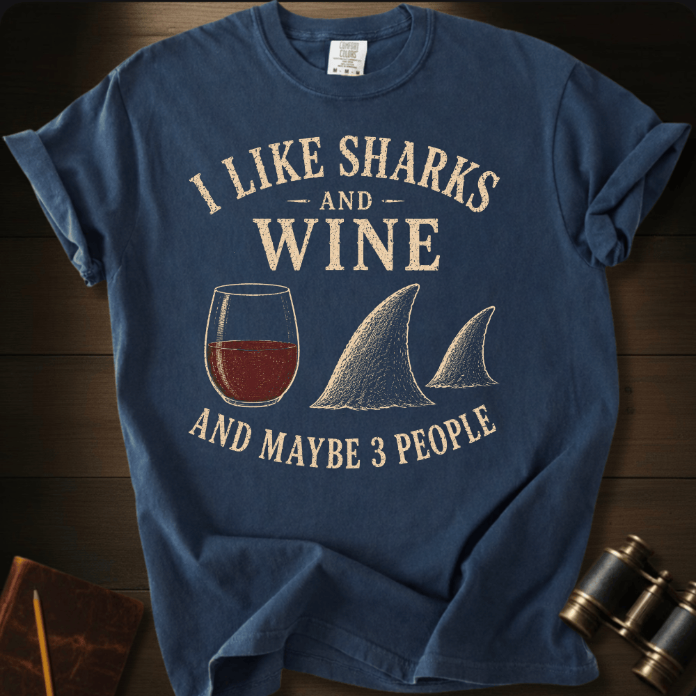 I Like Sharks and Wine T-shirt