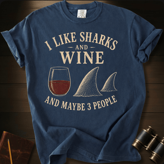 I Like Sharks and Wine T-shirt