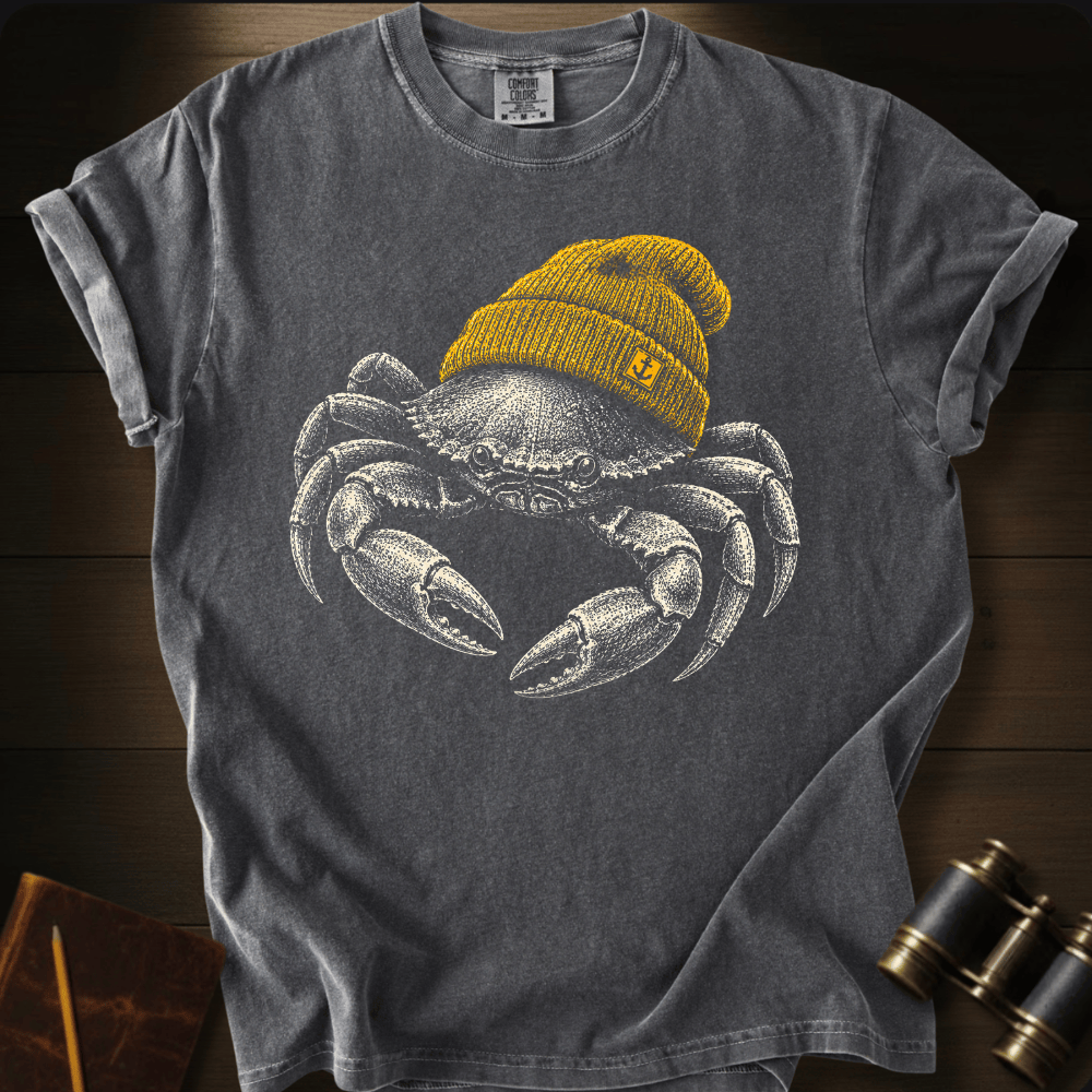 Crab With Beanie T-shirt