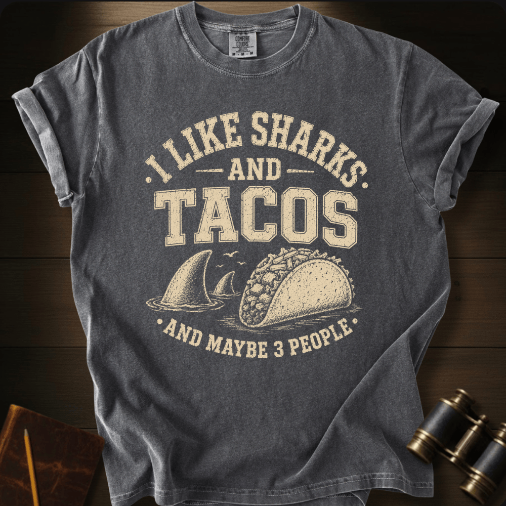 I Like Sharks and Tacos T-shirt