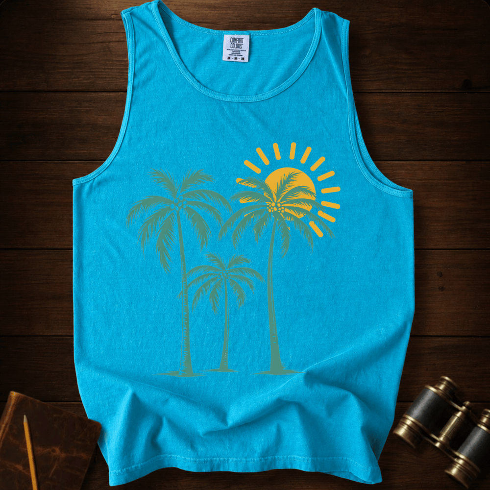 Palm Trees Sunrise Tank Top