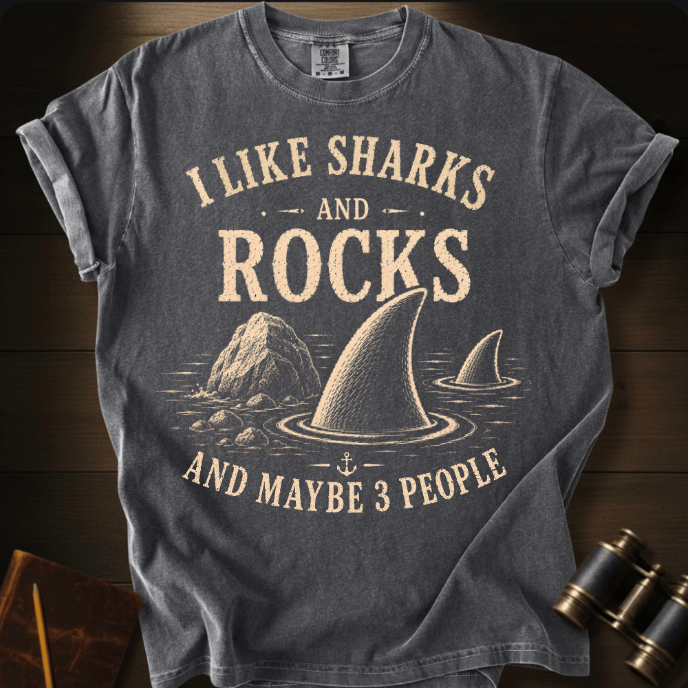 I Like Sharks and Rocks T-shirt