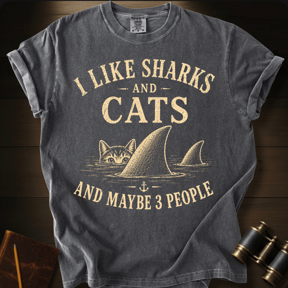 I Like Sharks and Cats T-shirt
