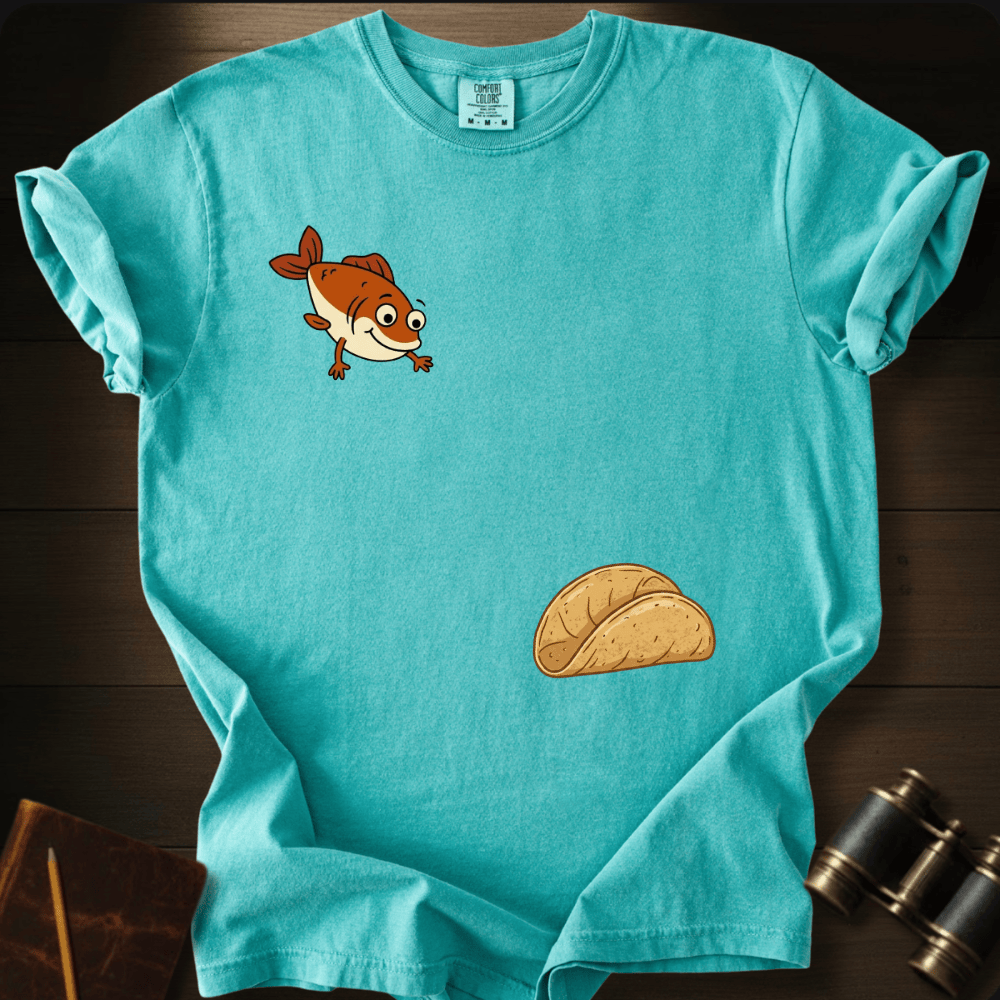Fish Taco beach food graphic on a Comfort Colors unisex tee – Full Sail Marine coastal apparel