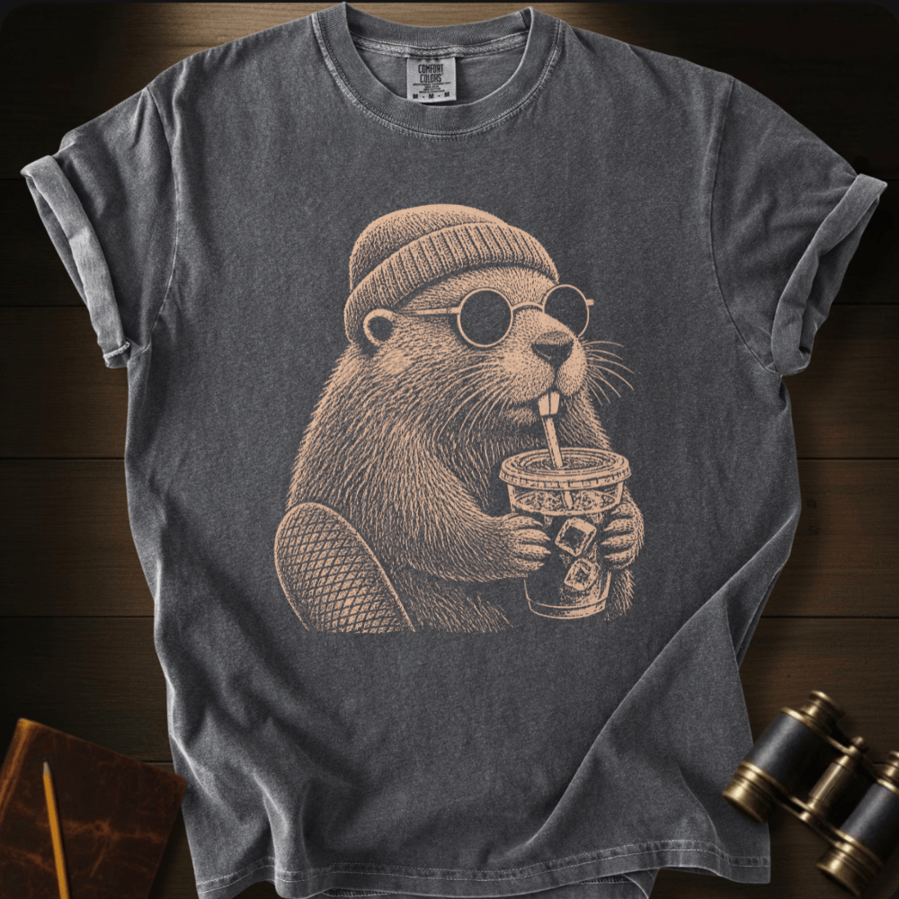 Beaver and Coffee - T-shirt
