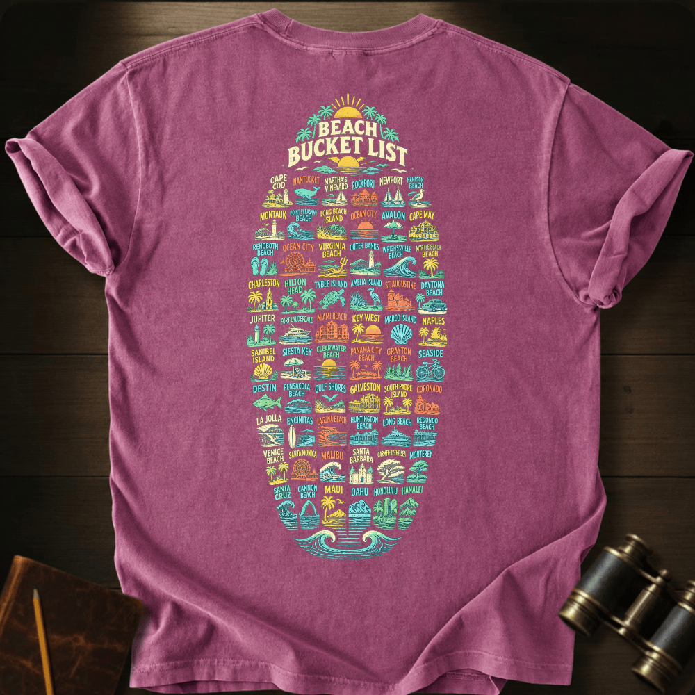 The Beach Bucket List T-shirt