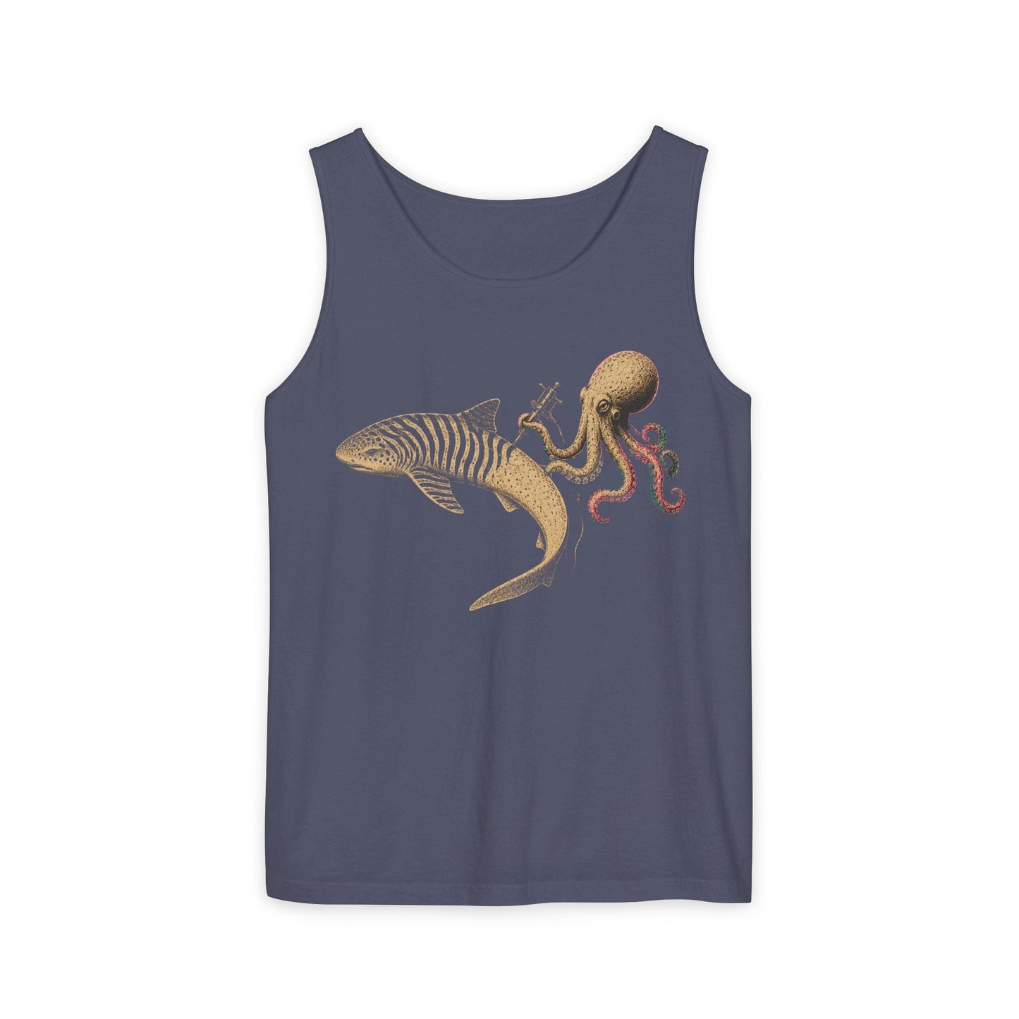 Shark Zebra Tattoo Tank Top