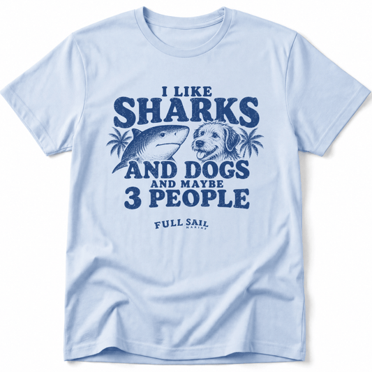 I Like Sharks and Dogs Tee