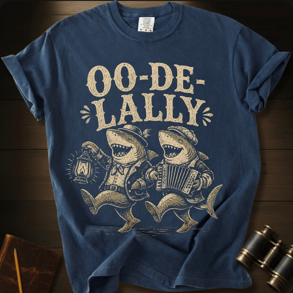 Oo-de-Lally whimsical graphic on a Comfort Colors t-shirt – Full Sail Marine coastal apparel