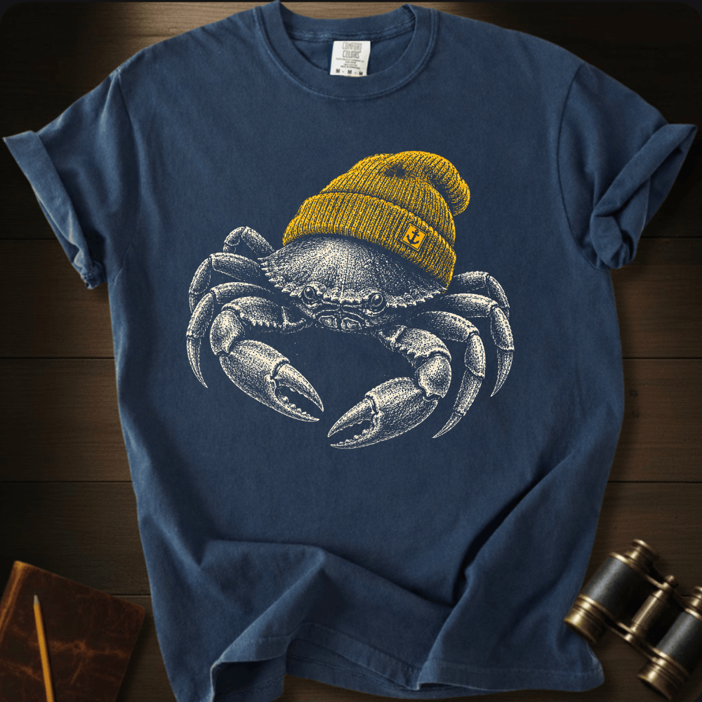 Crab With Beanie T-shirt