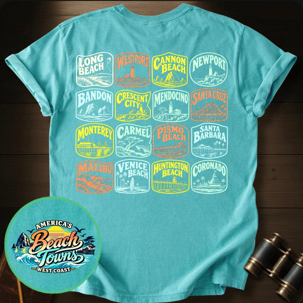 America´s West Coast Beaches T-shirt