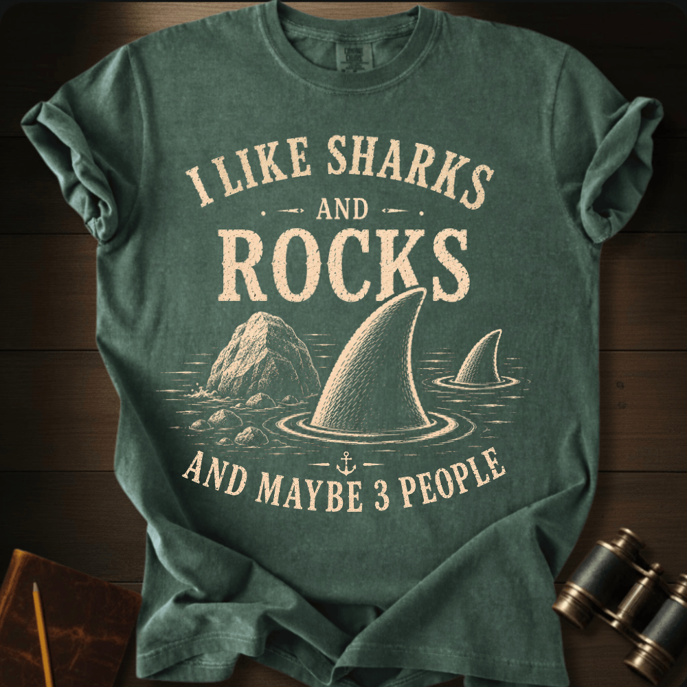 I Like Sharks and Rocks T-shirt