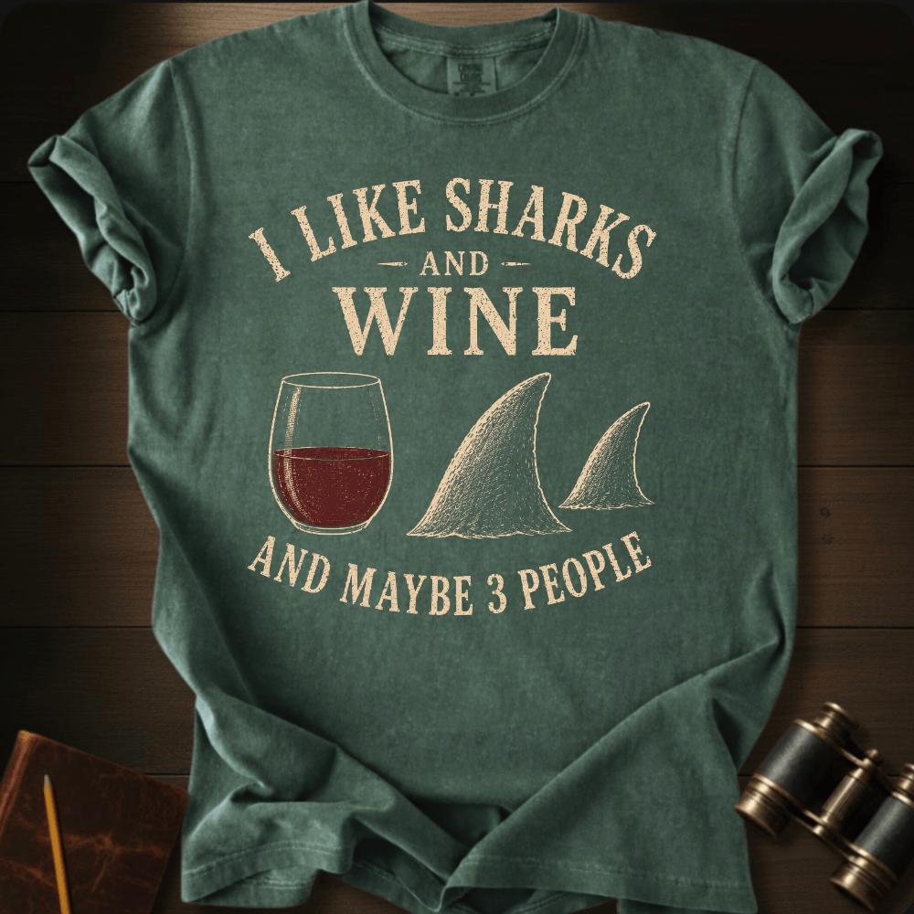 I Like Sharks and Wine T-shirt