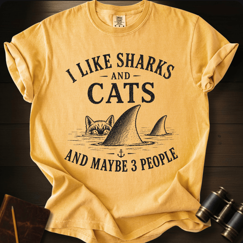 I Like Sharks and Cats T-shirt
