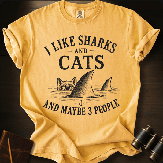 I Like Sharks and Cats T-shirt
