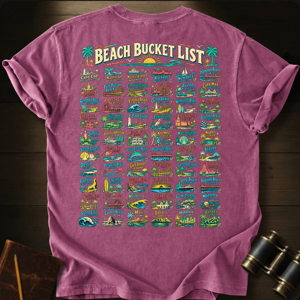 Beach Bucket List T-shirt