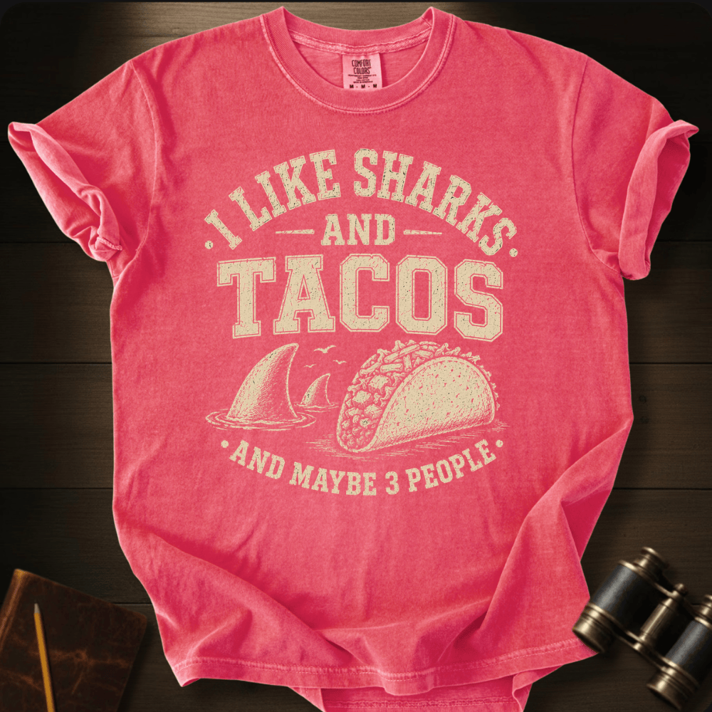 I Like Sharks and Tacos T-shirt
