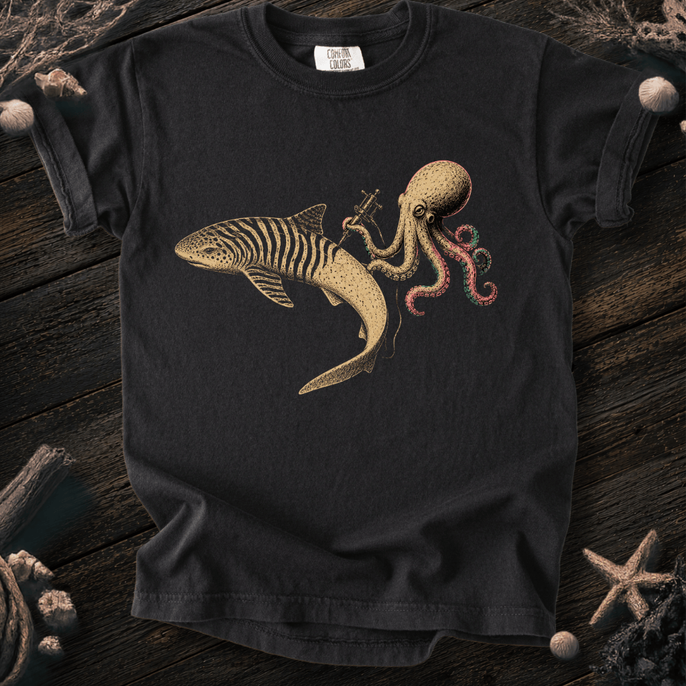 Shark Zebra Tattoo Youth Tee