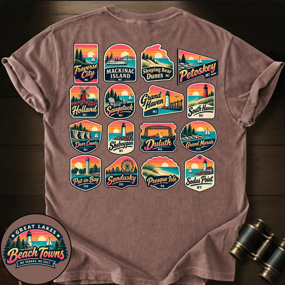 Great Lakes Beach Towns T-shirt