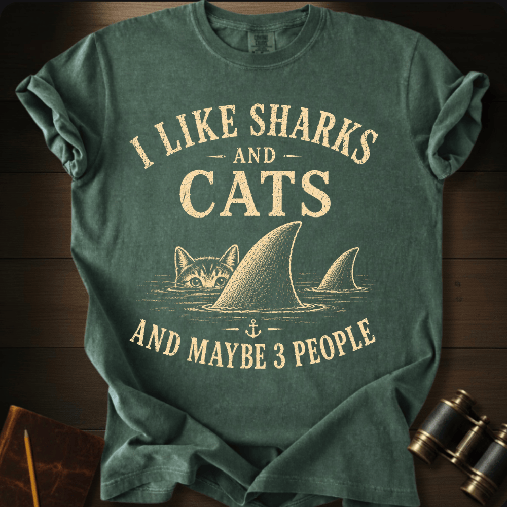 I Like Sharks and Cats T-shirt