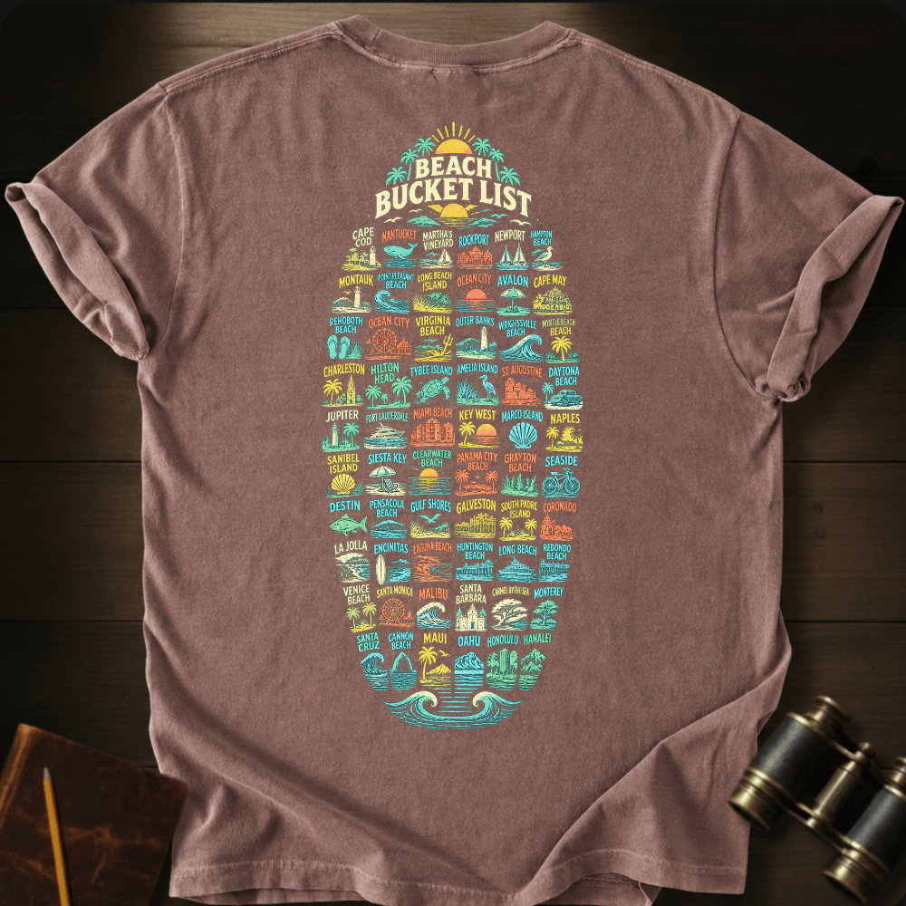 The Beach Bucket List T-shirt