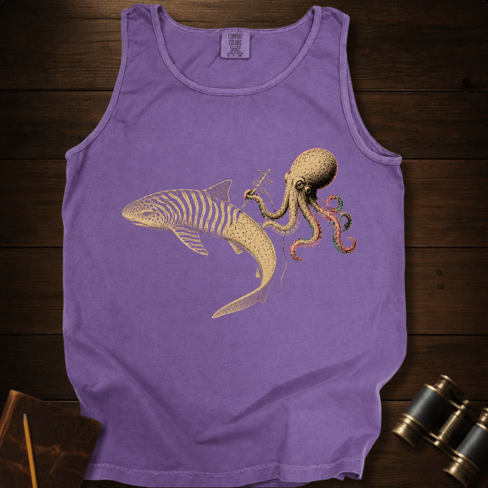 Shark Zebra Tattoo Tank Top