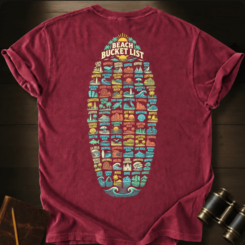 The Beach Bucket List T-shirt