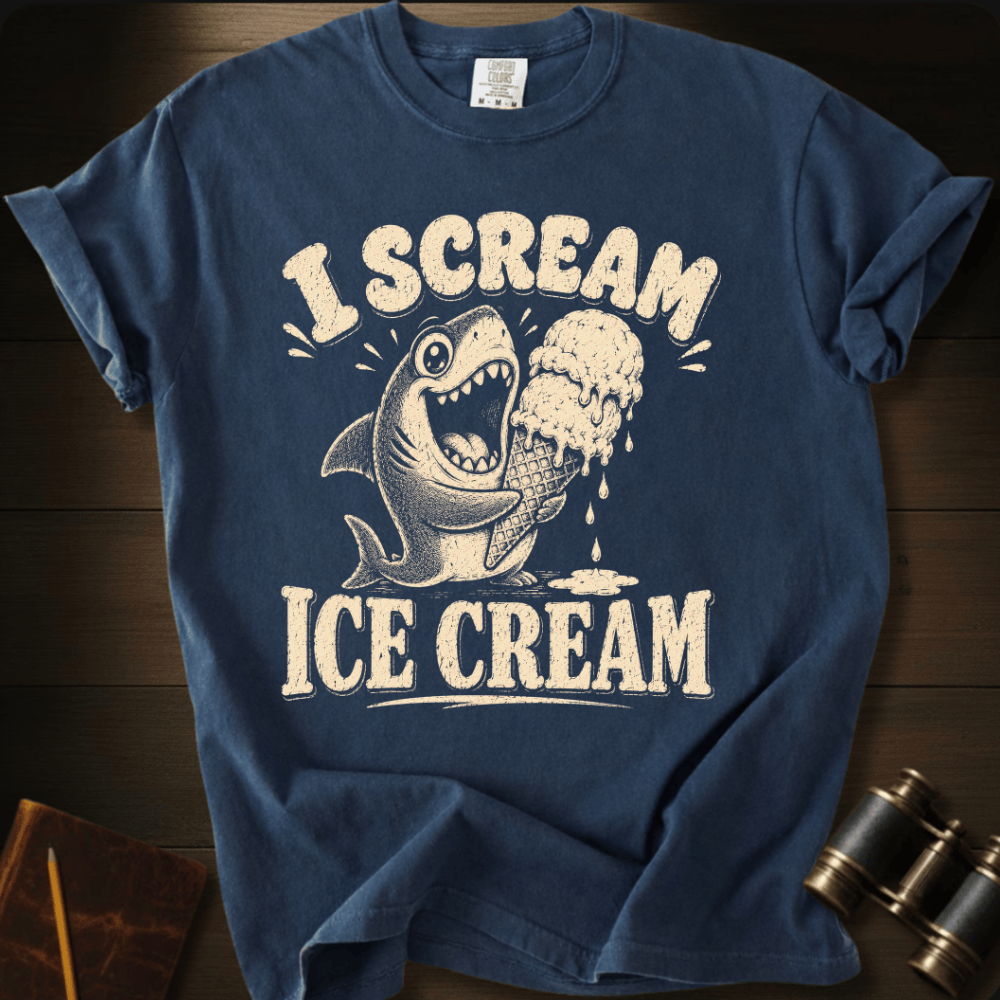 Shark I Scream Ice - Cream  T-shirt