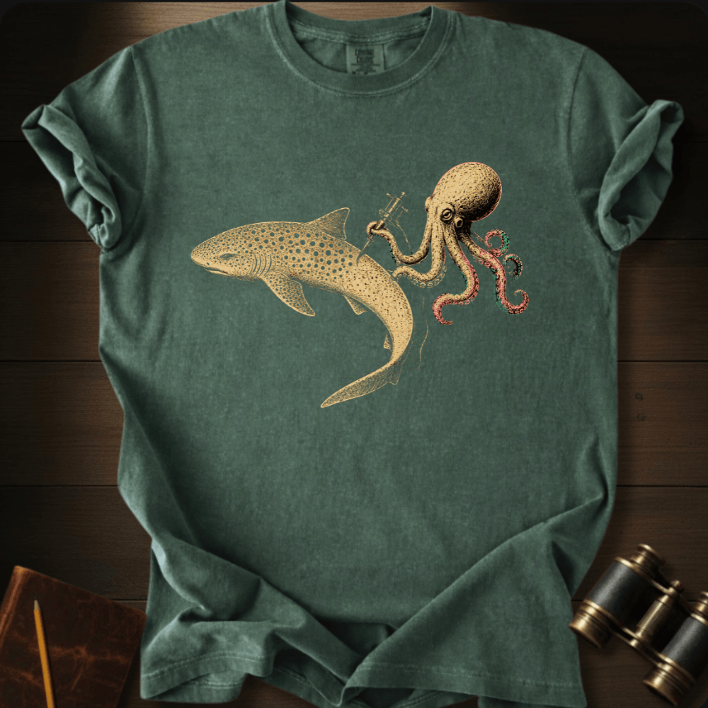 Shark Zebra Tattoo T-shirt