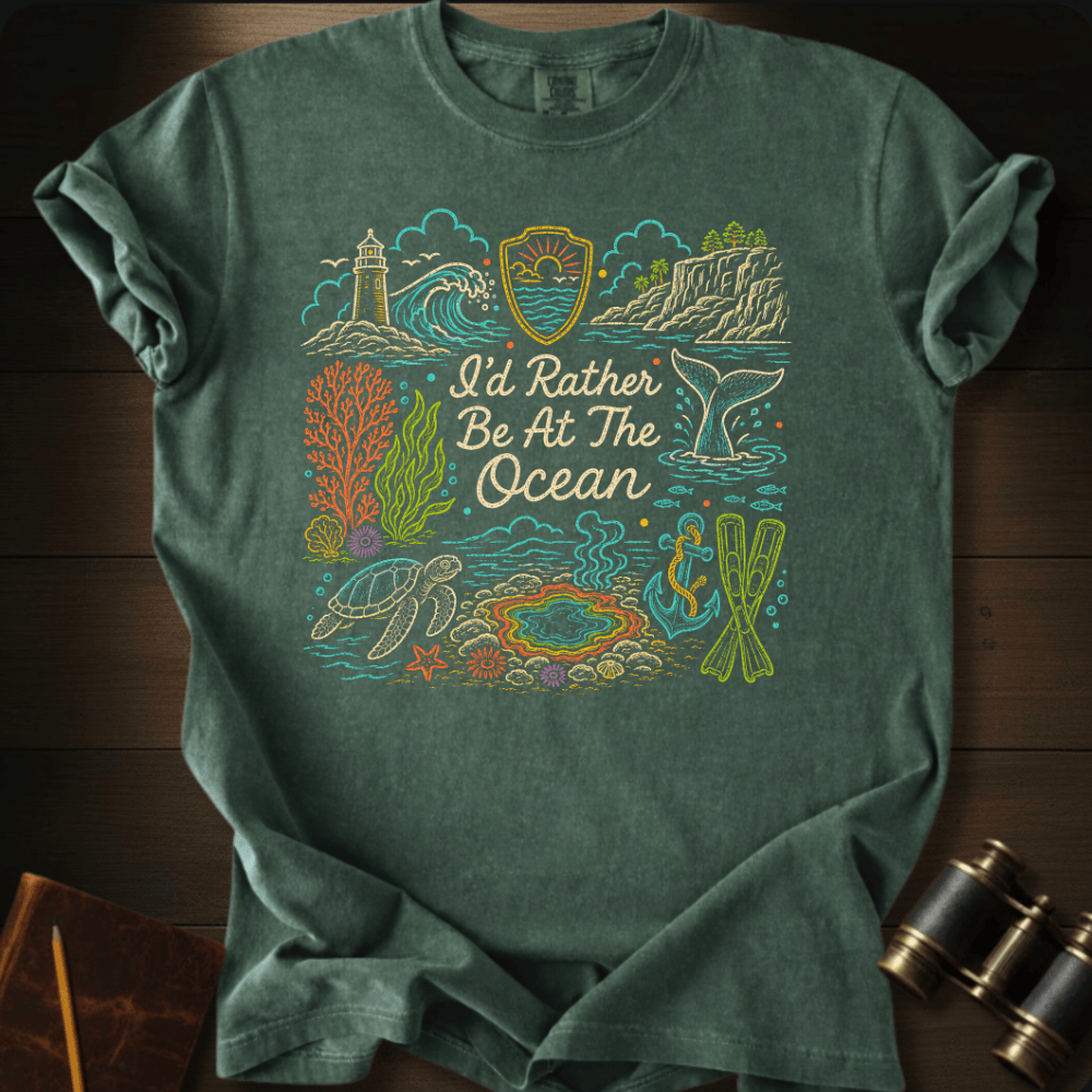 I´D Rather Be at the Ocean T-shirt