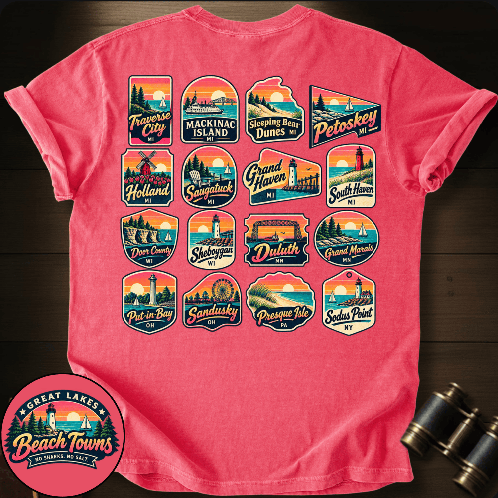 Great Lakes Beach Towns T-shirt